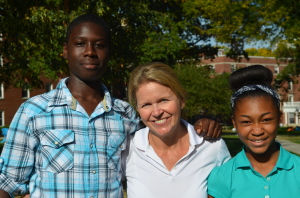 Chidubem Umeh, BA '14, Nobles '18, Pam Dickinson, Chair, Board of Trustees, Kajayla Boyd, BA, '14, Nobles '18